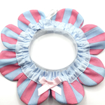 猫ちゃんザビエル首輪　pink &blue ストライプ 猫の首輪