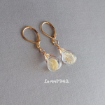 ルチルクォーツ一粒ピアス(イヤリング)