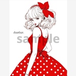 395. teatea.オリジナル 人物ステッカー