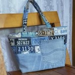 トートバッグ（リメイクジーンズ、デニムリメイク）