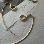 ニュアンスサークルピアス*１ペア（2pcs）ゴールド(no.40105）