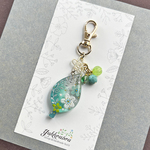 ＊Reaf Bookmark　キーホルダー　アクアグリーン＊