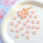 ミニサイズ★9mm桜のパーツ　アセテート　ゼリーピンクマーブル