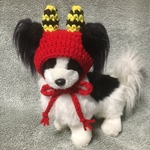 小型犬用ニット帽❤️鬼帽子