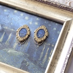 再販🌠ゴッホ『星降る夜、アルル』額縁Pierce / Earring ◇ シェル/ 14kgf有り