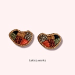 刺繍ピアス イヤリング