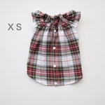 [犬服] ＸＳサイズ 完成品 チワワ　　　　　　　　　　起毛チェック キャミソール ワンピース 背中開き