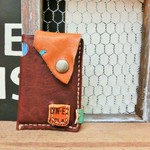 バイカラーのミンティアケース＊牛革こげ茶×キャメル色