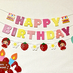 いちごの誕生日ガーランド