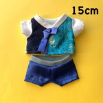 15cmぬいぐるみ用　韓服セット☆ 水色×紺(ブルーパンツ) kpopdoll 韓国