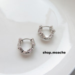 【ピアス】フープピアス　シルバーピアス　キャッチレスピアス　アクセサリーパーツ　ピアスパーツ