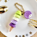 グレープカラーのアイスクリーム