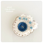 Happiness 〜Coup de Coeur〜 ビーズ刺繍ブローチ