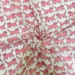 【商用可】インド産ハンドブロックプリント生地 NHB172 猫ピンク