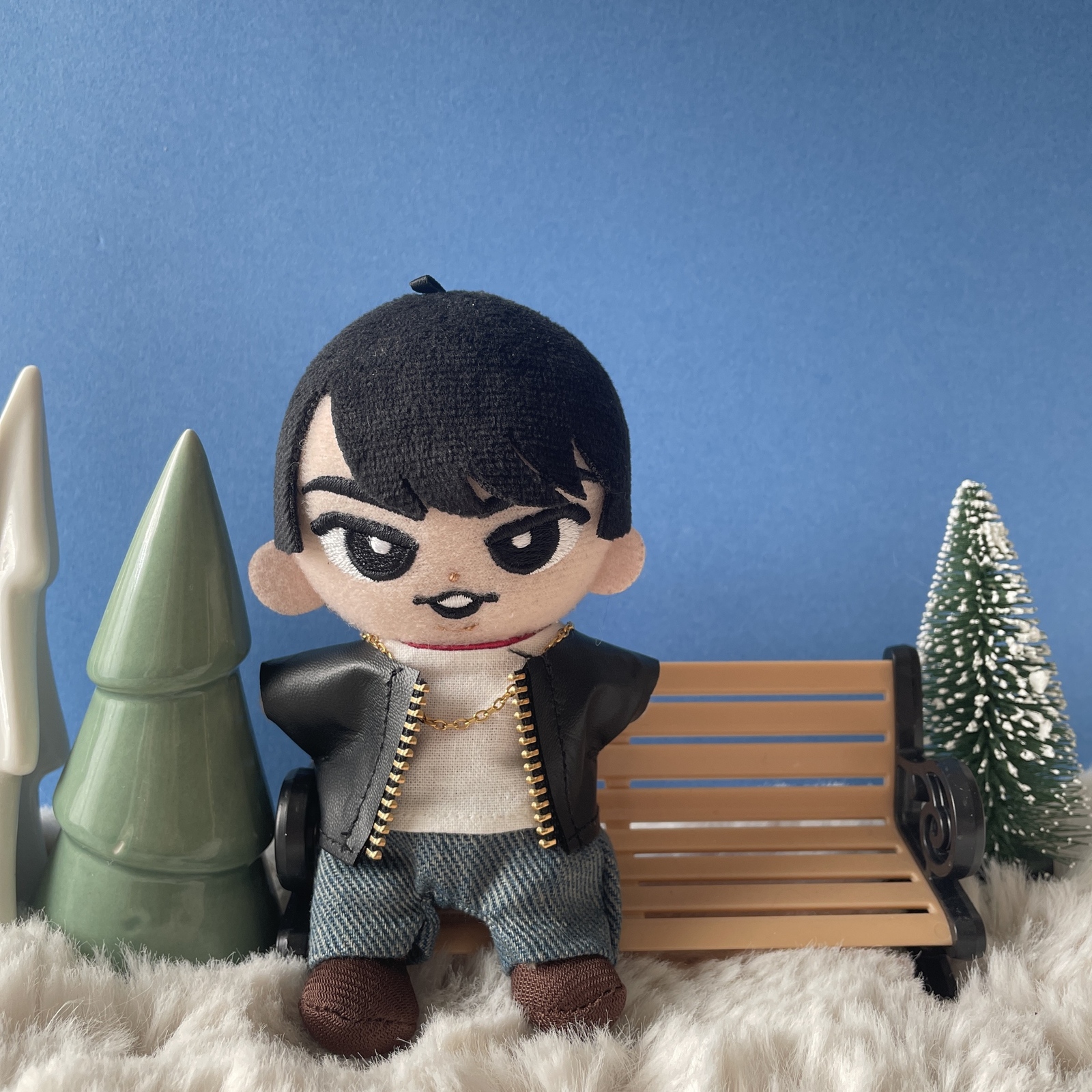 チルぬい　デニムパンツ　ほか すのチル チルぬい用 ヴィンテージデニムズボン＆革ジャンセット