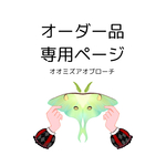 M様　オーダー専用ページ　オオミズアオブローチ　