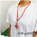 ブレスレットにもなるバンダナネックレス(レッド)