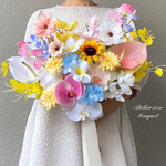 🍀オーダーブーケL受付ページ💐ブートニア付き✨ウェディングブーケ　アーティフィシャルフラワー　アーティフィシャルフラワーブーケ　ブライダルブーケ　前撮り　ホワイトクリスマスブーケ