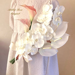 🍀オーダーブーケM受付ページ💐ブートニア付き✨ウェディングブーケ　アーティフィシャルフラワー　アーティフィシャルフラワーブーケ　ブライダルブーケ　前撮り　リゾートブーケ　トロピカルブーケ