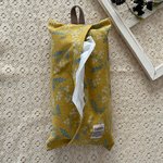 🌱エコ🌱箱なしティッシュケース　　カスミソウ　くすみイエロー