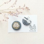 ★くるみボタンブローチ★