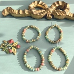 【1連 30コセット】JIRI＊IVANA#czech beads#チェコビーズ　sea glass rondel約5✖️3㍉　mixassort/gold rain