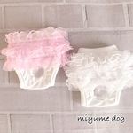 マナーパンツ 犬服 フリル 白 ピンク おむつカバー 4S.3S.SS.S.M.L.LL