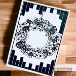 花の切り絵シリーズ　[パンジーとビオラのリース]