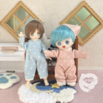 オビツ11：長袖パジャマと帽子セット（ブルー）