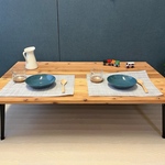 【送料無料】 ローテーブル 長方形 120cm 70cm スギ 折りたたみ脚