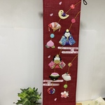 送料無料　押絵春風つるし雛タペストリー
