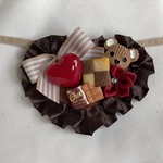 バレンタインオヤツ🍪チョーカー　ペットアクセサリー