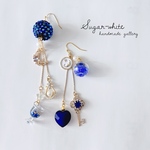  night sky collection ✵ 夜空を集めたオーナメントの耳飾り  ピアス  イヤリング アシンメトリー
