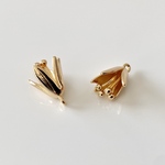 219)６個 / フラワーパーツ / 13mm×10mm / ピアス / イヤリング / ハンドメイドパーツ /アクセサリーパーツ / インポート / 花 / ゴールドパーツ