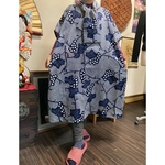 総絞りの着物からのAラインゆったりワンピース(ストール付き)        着物リメイク