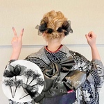 成人式  髪飾り　振袖　卒業式　袴　ヘアセット　リボンアレンジ　和装　ドレス　結婚式　色打掛　☁️ ふんわりリボン　モダン　シックなヘッドドレス ❤︎  かすみ草 ✽ ideshie  ✽