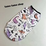 tommy3tommy3様専用！！送料無料♡手書き風恐竜柄タンクトップ XXS〜 犬服 ドッグウェア