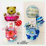 バルーン＆ハンカチが選べる♡おむつケーキ♪