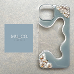 【 nurn  ニュルン 】blue gray  　　MU_CO. original nuance  Phone case  