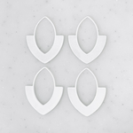 White Designed Oval Pendant Tops