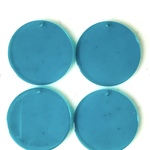 Neon Blue Circle Pendant Tops