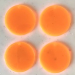 Neon Orange Circle Pendant Tops