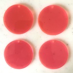 Neon Pink Circle Pendant Tops