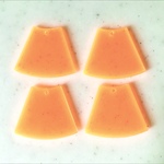 Clear Neon Orange Fan Shaped Pendant Tops