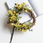 花粉ゼロで安心♩ミモザのアーティフィシャルリース / 春のリース / ミモザアカシア / プレゼント 