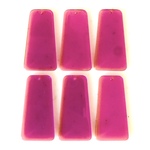 Clear Neon Purple Trapezoid Pendant Tops