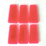 Clear Neon Pink Trapezoid Pendant Tops