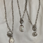 ーセミオーダー✨パールが選べるパールチェーンネックレスー　サージカルステンレス　チェーンネックレス　チェーンブレスレット　チェーン　パール　パールネックレス　バロックパール