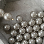  8pcs lavender oval glass beads