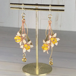 [ﾃﾞｨｯﾌﾟﾌﾗﾜｰ] New！水仙ピアス/イヤリング(ゴールド)